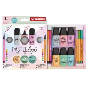 Stabilo Pastellove Mini Set 18li
