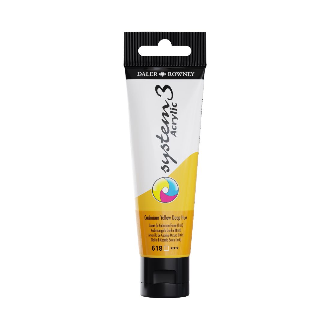 Daler Rowney System 3 Akrilik Boya 150ml 618 Cadmium Yellow Deep Hue