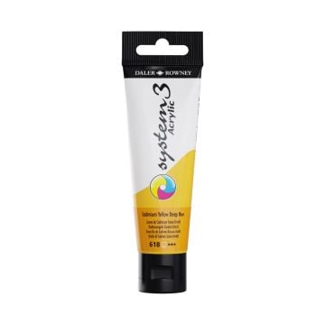 Daler Rowney System 3 Akrilik Boya 150ml 618 Cadmium Yellow Deep Hue