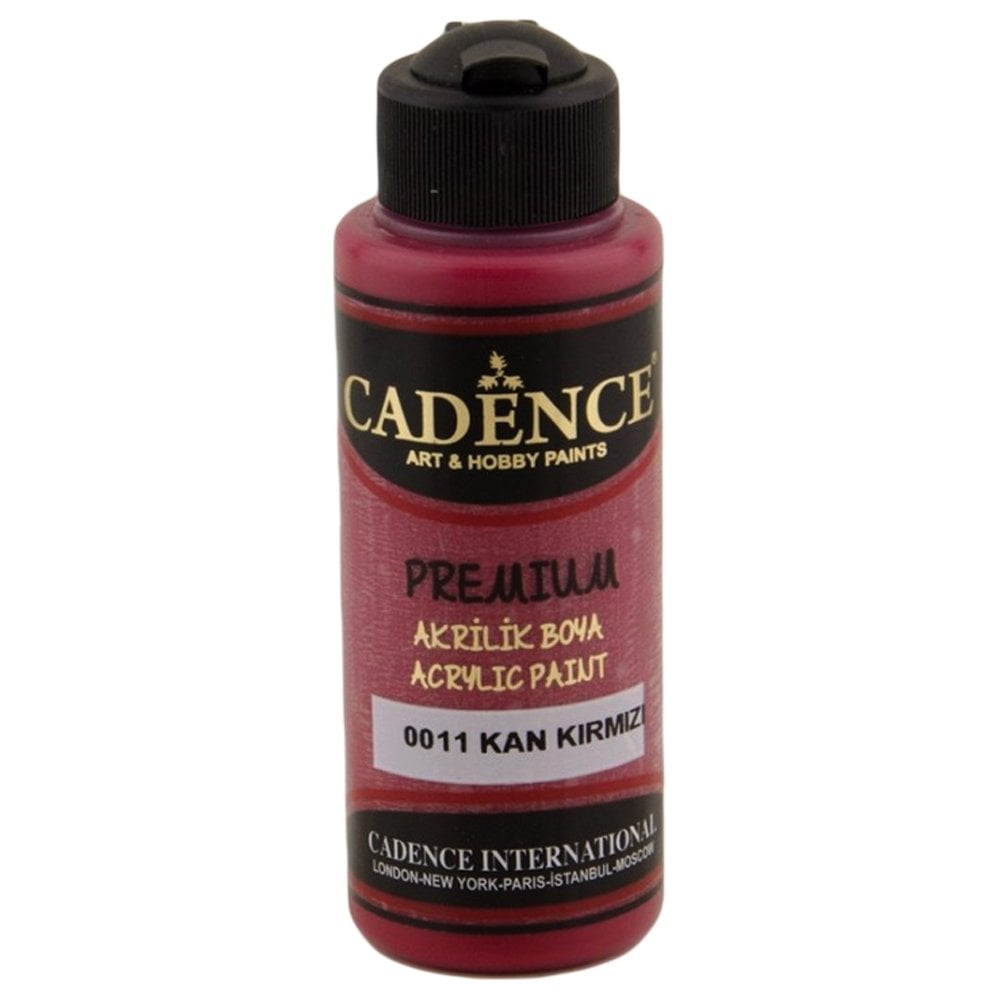 Cadence Premium Akrilik Boya 120ml 0011 Kan Kırmızı