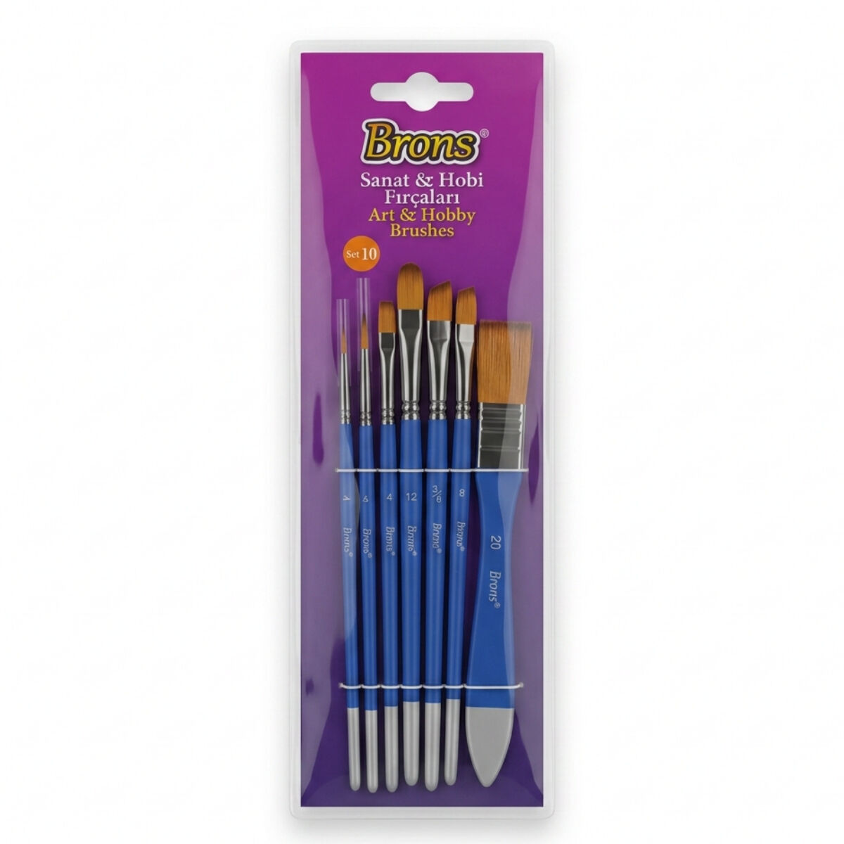 Brons Set10 BR-2229 Blister Fırça Seti 7li