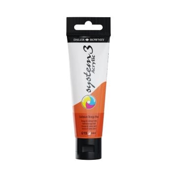 Daler Rowney System 3 Akrilik Boya 150ml 619 Cadmium Orange Hue