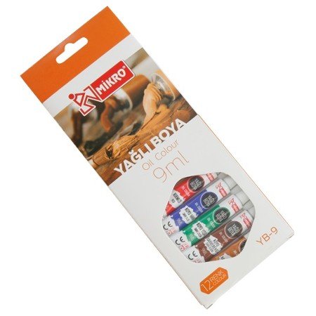 Mikro Yağlı Boya 12 Renk 9ml
