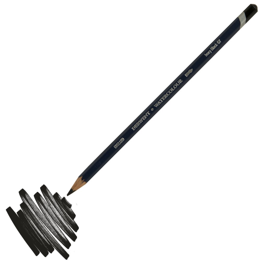 Derwent Watercolour Suluboya Kalemi 67 Siyah Ivory Black