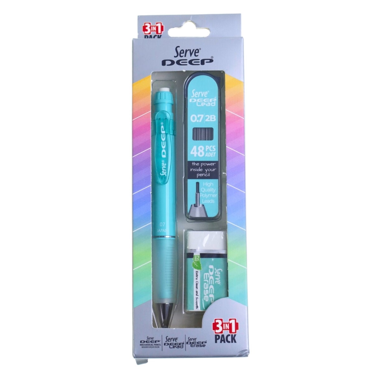 Serve Deep Versatil Uçlu Kalem Okul Seti 3lü 0.7mm Mint Green