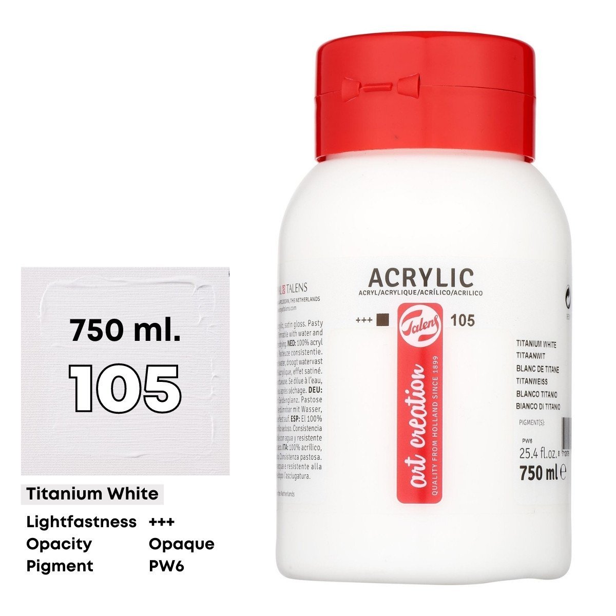 Art Creation Akrilik Boya 750ml 105 Titanium White