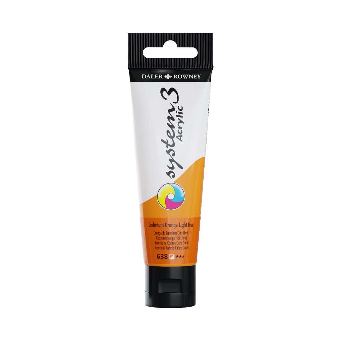 Daler Rowney System 3 Akrilik Boya 150ml 638 Cadmium Orange Light Hue