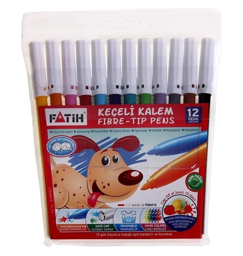 Fatih Keçeli Boya Kalemi Seti 12 Renk