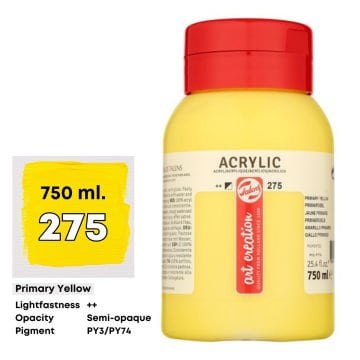 Art Creation Akrilik Boya 750ml 275 Primary Yellow