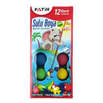 Fatih Sulu Boya Seti 12li 33mm Fırça Hediyeli