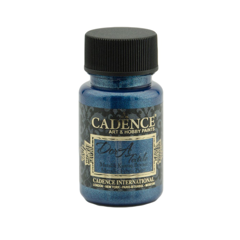 Cadence Dora Metalik Kumaş Boyası 50ml 1154 Sax Mavi