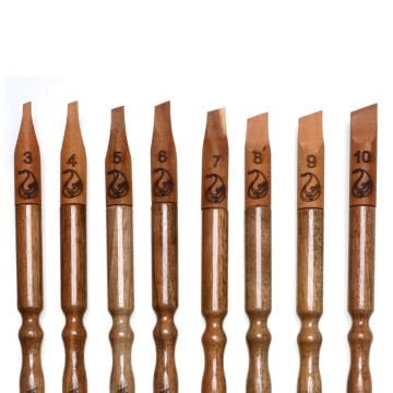 Yosof Abzar Hat ve Kaligrafi Kalemi Ahşap Seti 8 Uçlu