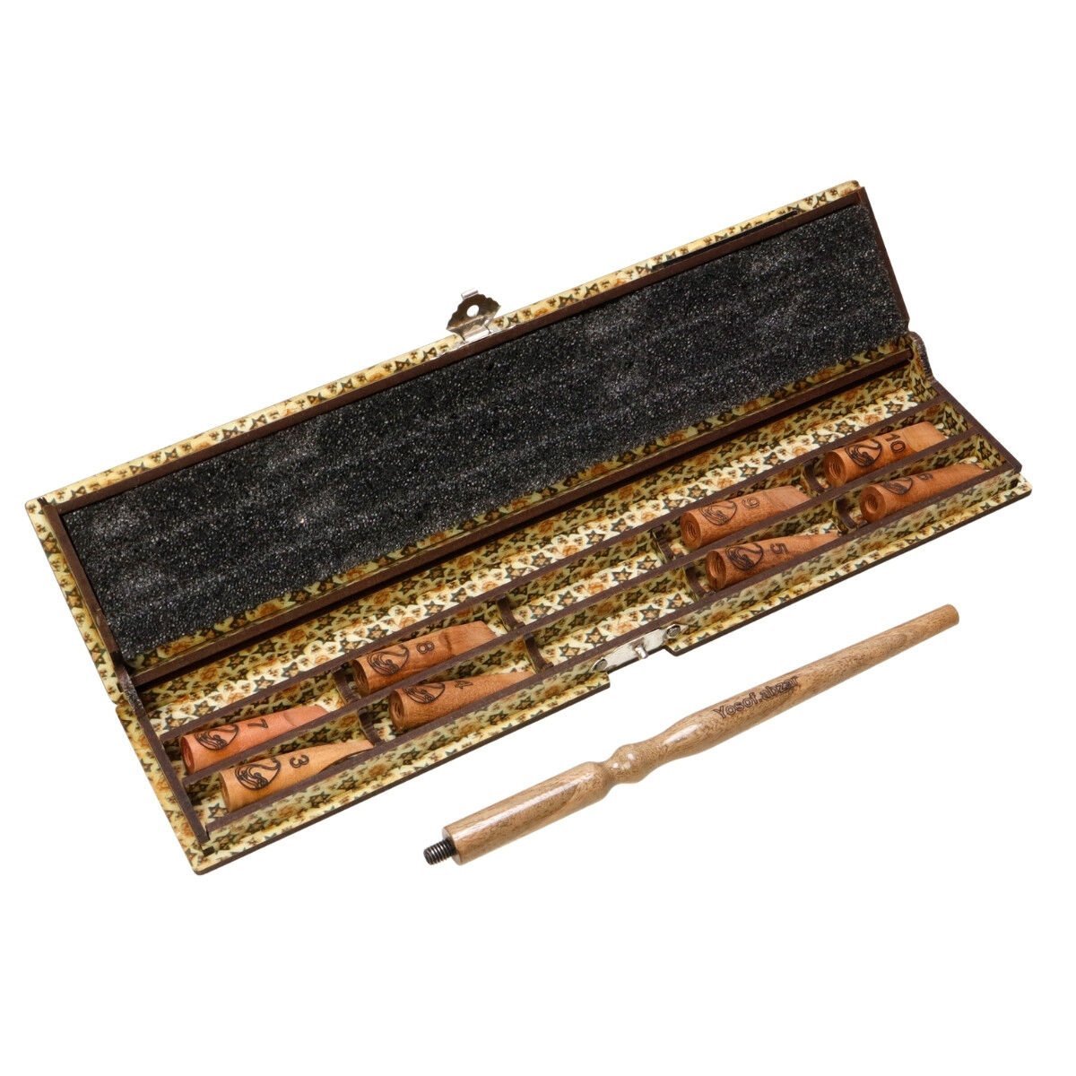 Yosof Abzar Hat ve Kaligrafi Kalemi Ahşap Seti 8 Uçlu