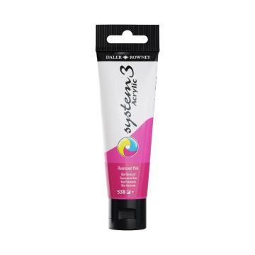 Daler Rowney System 3 Akrilik Boya 150ml 538 Fluoro Pink