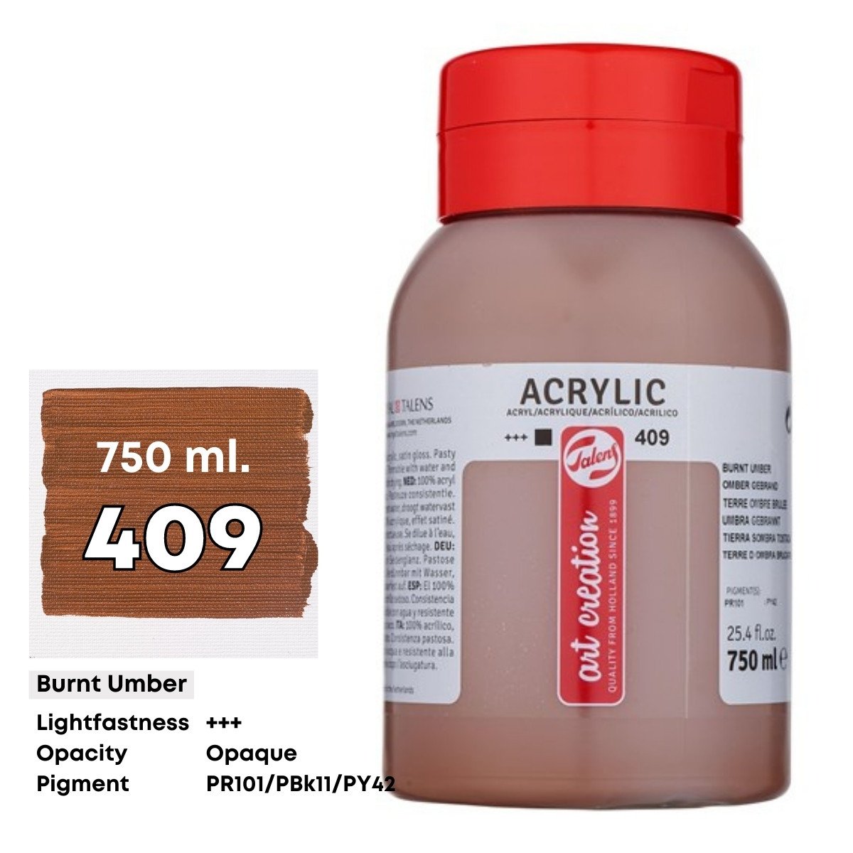 Art Creation Akrilik Boya 750ml 409 Burnt Umber