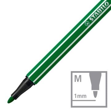Stabilo Pen 68 Kalın Uçlu Keçeli Kalem Seti 20 Renk Askılı Paket