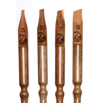 Yosof Abzar Hat ve Kaligrafi Kalemi Ahşap Seti 4 Uçlu