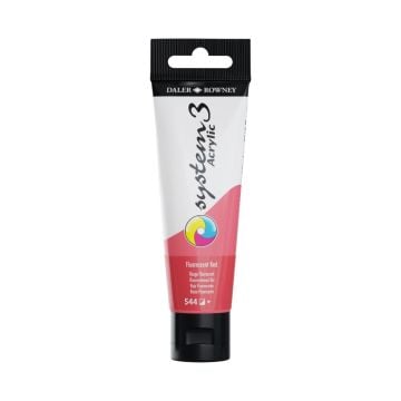 Daler Rowney System 3 Akrilik Boya 150ml 544 Fluoro Red