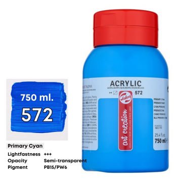Art Creation Akrilik Boya 750ml 572 Primary Cyan
