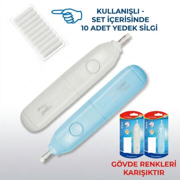 Keyroad Profesyonel Pilli Silgi 5mm Yedekli Set