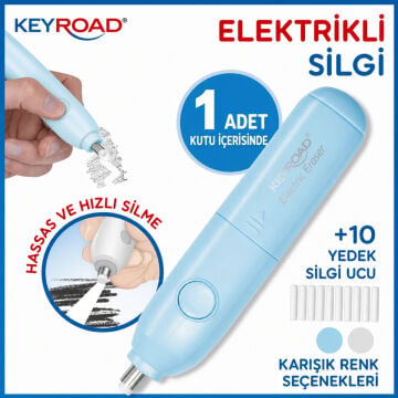 Keyroad Profesyonel Pilli Silgi 5mm Yedekli Set
