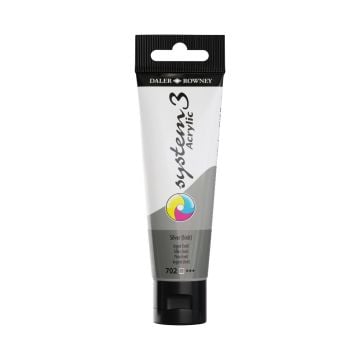 Daler Rowney System 3 Akrilik Boya 150ml 702 Silver Imit