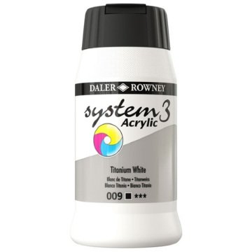 Daler Rowney System 3 Akrilik Boya 500ml 009 Titanium White