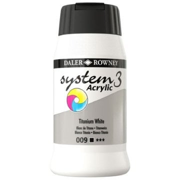 Daler Rowney System 3 Akrilik Boya 500ml 009 Titanium White