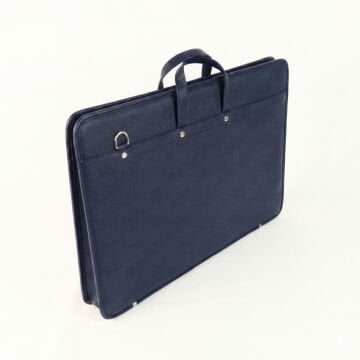 BBack Soft Deri Proje Çantası 40x55cm Lacivert