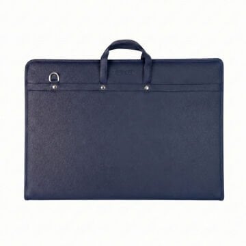 BBack Soft Deri Proje Çantası 40x55cm Lacivert
