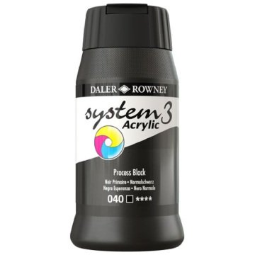 Daler Rowney System 3 Akrilik Boya 500ml 040 Process Black