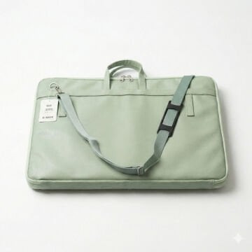 BBack Soft Deri Proje Çantası 40x55cm Mint