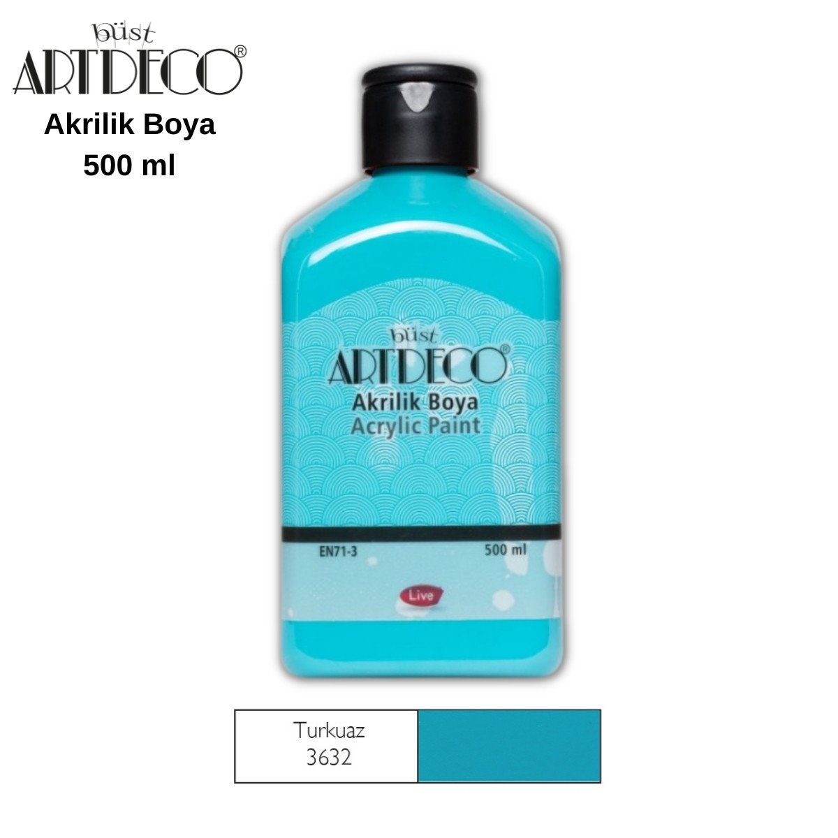Artdeco Akrilik Boya 500ml 3632 Turkuaz