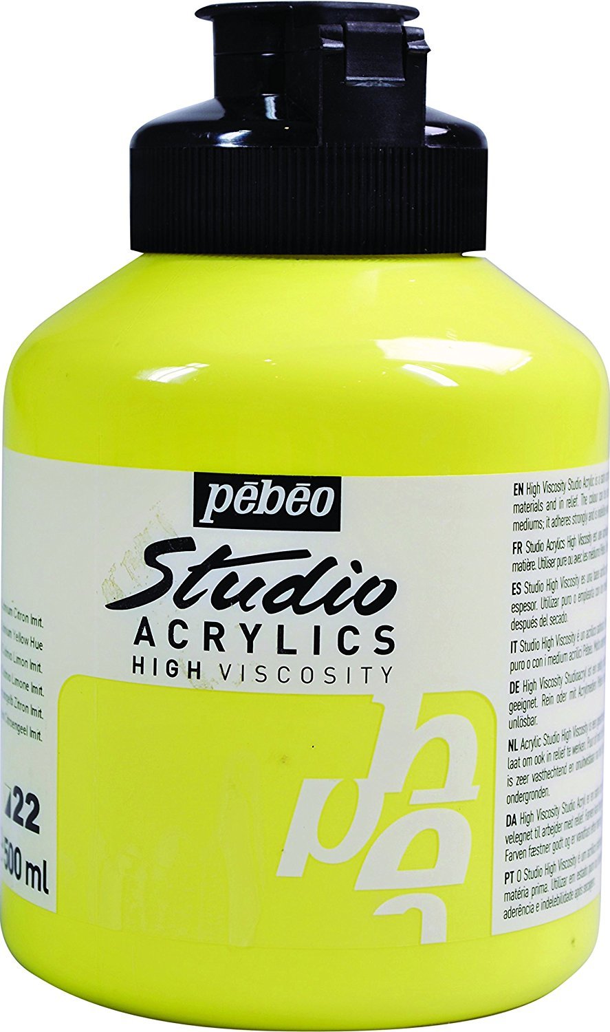 Pebeo Studio Akrilik Boya 500ml 12 Light Lemon Yellow