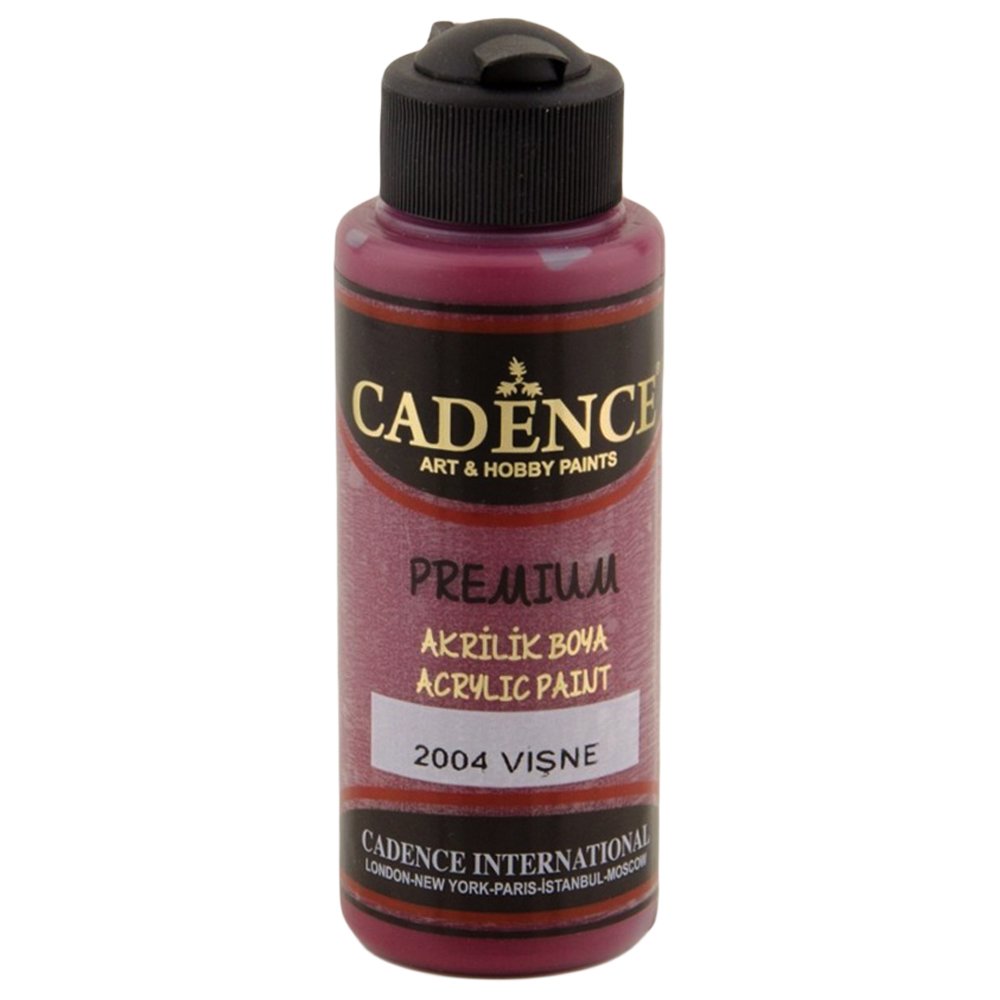 Cadence Premium Akrilik Boya 120ml 2004 Vişne