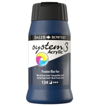 Daler Rowney System 3 Akrilik Boya 500ml 134 Prussian Blue Hue