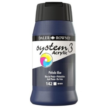 Daler Rowney System 3 Akrilik Boya 500ml 142 Phthalo Blue
