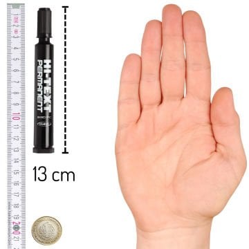 Hi-Text Permanent Asetat Marker Kesik Uç Siyah