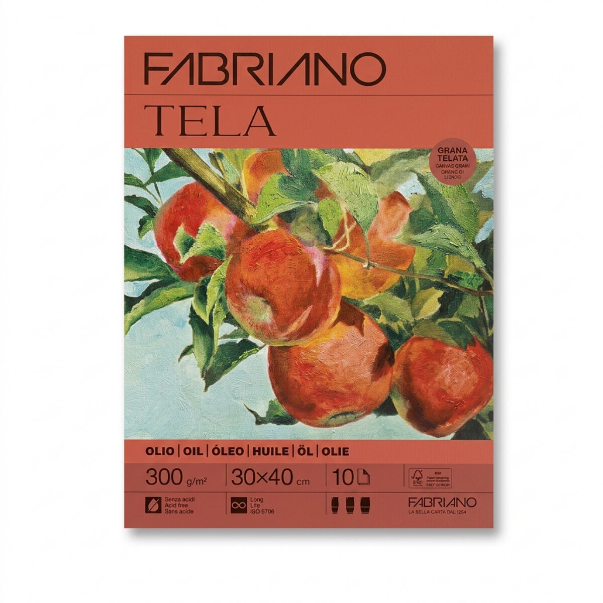 Fabriano Blocco Tela Tuval Dokulu Yağlı Boya Bloğu 300gr 30x40cm 10yp