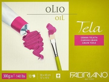 Fabriano Blocco Tela Tuval Dokulu Yağlı Boya Bloğu 300gr 30x40cm 10yp