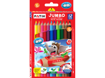 Fatih Jumbo Altıgen Kuruboya Kalemi 33412
