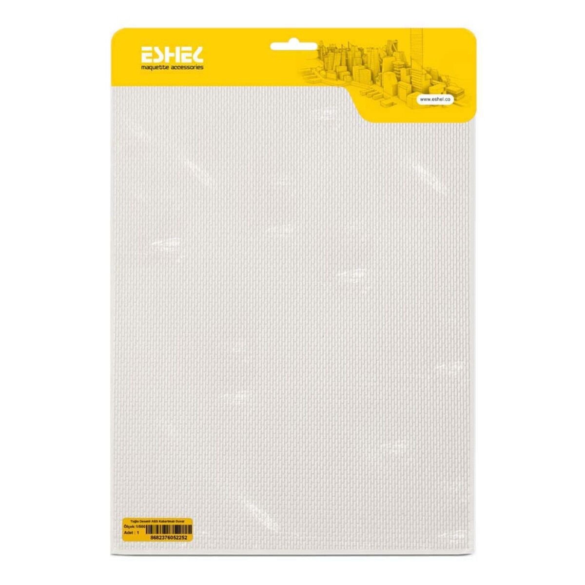 Eshel Maket Tuğla Desenli ABS Kabartmalı Duvar 1/500