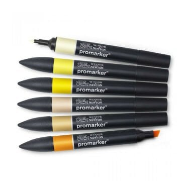 Winsor Newton Promarker Set Yellow Tones 6lı