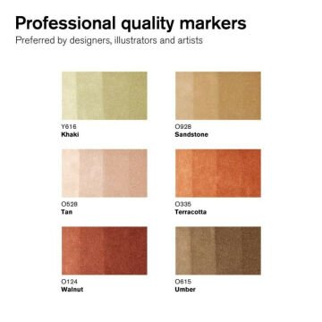Winsor Newton Promarker Set Earth Tones 6lı (Toprak Tonları)
