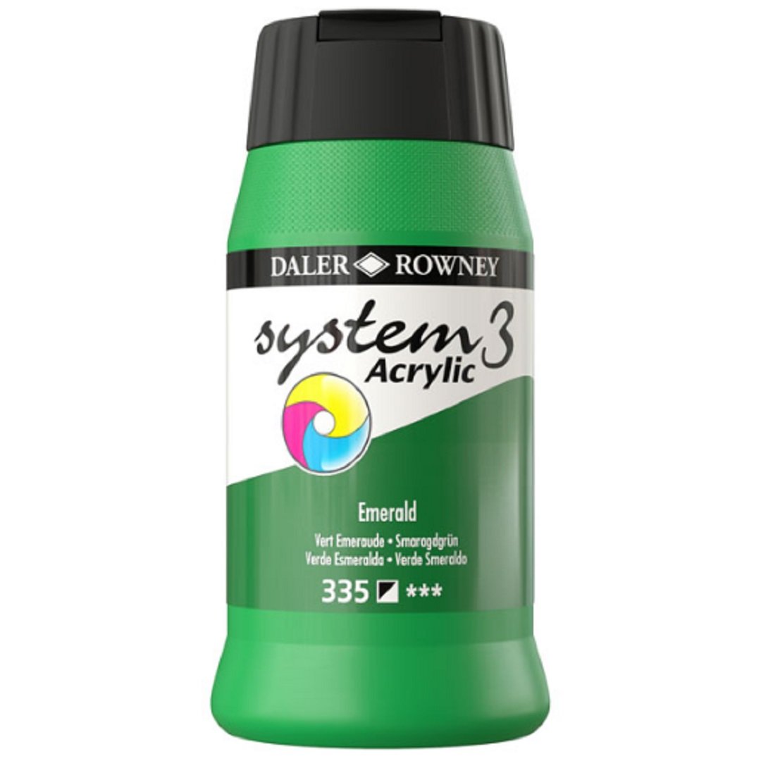 Daler Rowney System 3 Akrilik Boya 500ml 335 Emerald