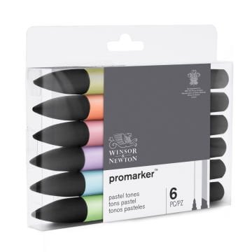 Winsor Newton Promarker Set Pastel Tones 6lı (Pastel Tonları)