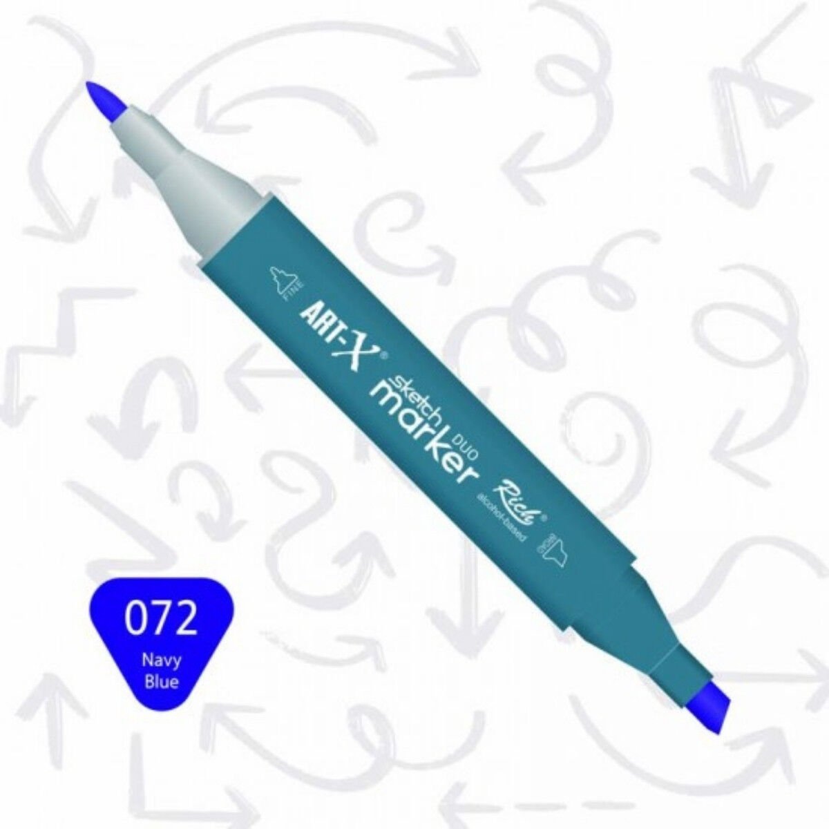 ART-X Çift Uçlu Sketch Marker Kalem 072 Navy Blue