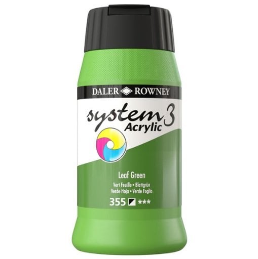 Daler Rowney System 3 Akrilik Boya 500ml 355 Leaf Green