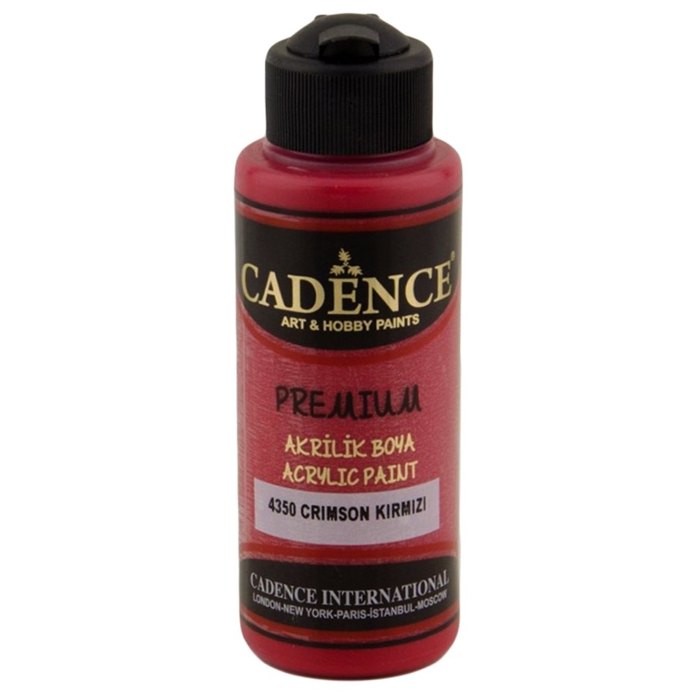 Cadence Premium Akrilik Boya 120ml 4350 Krimson Kırmızı