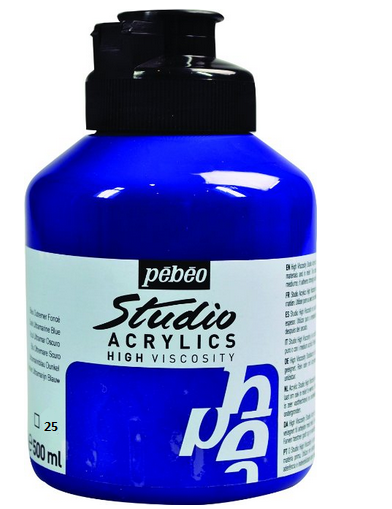 Pebeo Studio Akrilik Boya 500ml 25 Light Ultramarine Blue